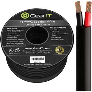 GearIT Pro Car Speaker Wire | 14 AWG Gauge | 100 Feet