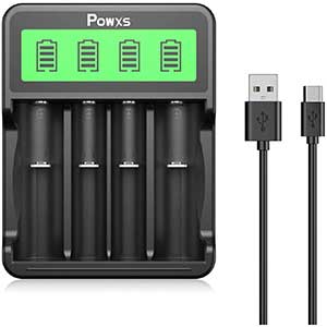 POWXS 21700 Battery Charger | Universal Battery Charger