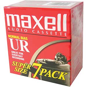 Maxell 108575 Cassette Tapes │ 7 Packs | 90m rec