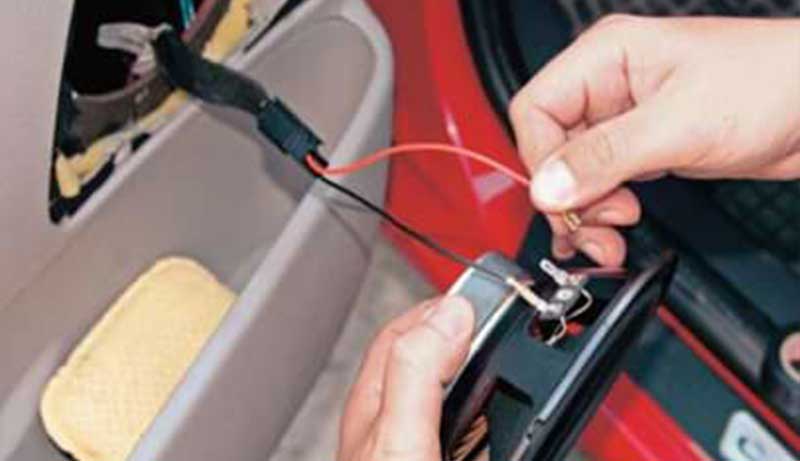 test speaker wires in car